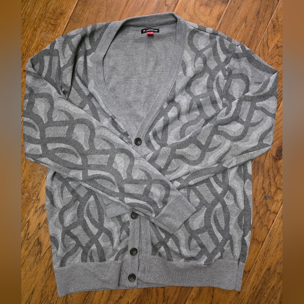 Airwalk Gray Geometric Cardigan